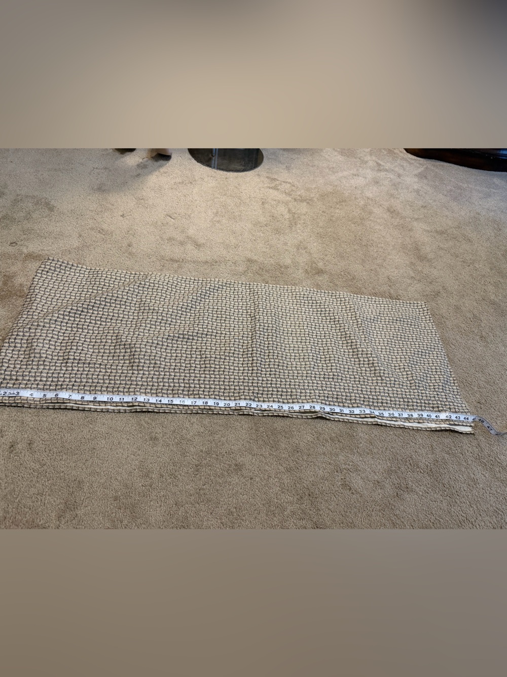 Neutral Weave Pattern Valance- Beige
